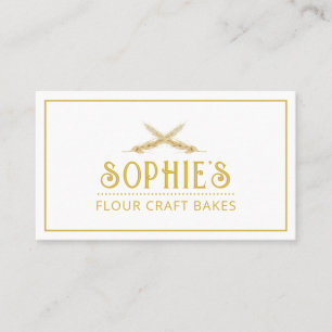 Elegant Baker's Logo Gold Typografie Visitekaartje