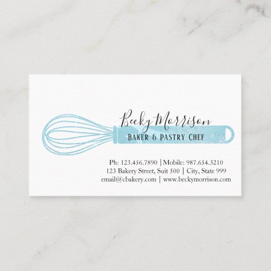 Elegant Bakery | Bakkerij Visitekaartje (Achterkant)