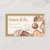 Elegant Bakery Business Card – Custom Contact Card Visitekaartje (Voorkant)