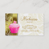 Elegant Bakery Visitekaartje Cupcake Roze goud (Achterkant)