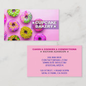 Elegant Baking Sweets | Pink Cupcake Bakery Visitekaartje (Voorkant / Achterkant)