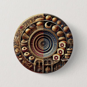 Elegant bakken ronde button 5,7 cm