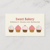 Elegant bakkerij cupcake crème Achtergrond Visitekaartje (Voorkant)