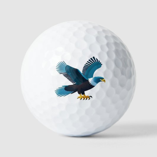 Elegant Bald Eagle Embleem Golfballen (Voorkant)