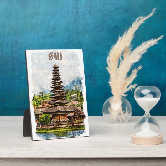 Elegant Bali Indonesië Ulun Danu Beratan Fotoplaat (Zijkant)