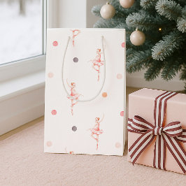 Elegant Ballerina Christmas  Medium Cadeauzakje