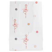 Elegant Ballerina Christmas  Medium Cadeauzakje (Achterkant)