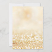 Elegant Ballerina Gold Glitter Bokeh Sweet 16 Kaart (Achterkant)