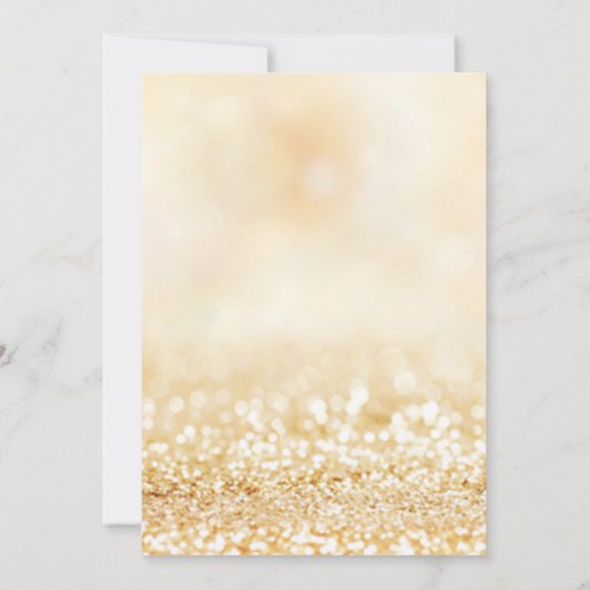 Elegant Ballerina Gold Glitter Bokeh Sweet 16 Kaart (Achterkant)