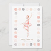 Elegant Ballerina Merry Christmas Card Kaart (Voorkant)