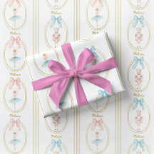 Elegant Ballerina Nutcracker Wrapping Paper