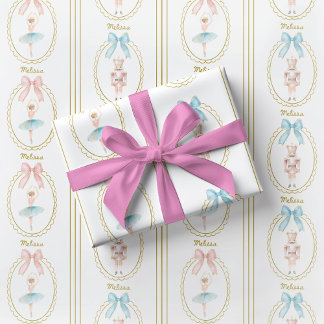 Elegant Ballerina Nutcracker Wrapping Paper Cadeaupapier