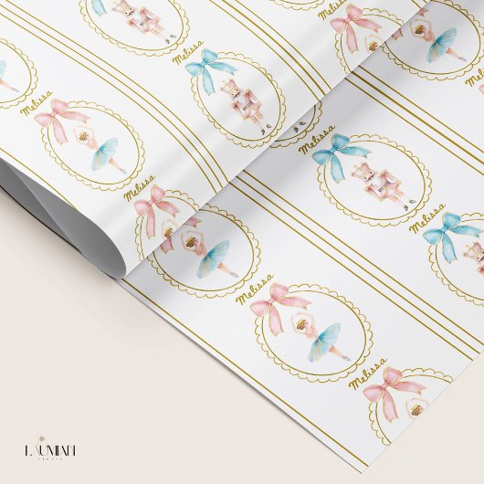 Elegant Ballerina Nutcracker Wrapping Paper Cadeaupapier