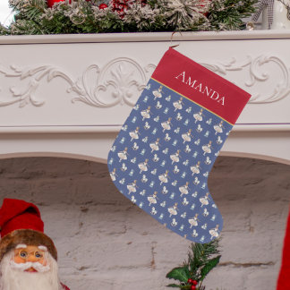 Elegant Ballerina Patroon Schattigee Kerstkous Grote Kerstsok