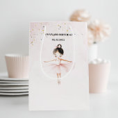 Elegant Ballerina Roze Verjaardagsfeest Medium Cadeauzakje