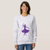 Elegant Ballerina Silhouette Ballet Dancer Trui (Voorkant volledig)