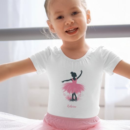Elegant Ballerina Silhouette Ballet Kinder Shirts