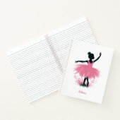 Elegant Ballerina Silhouette Ballet Notitieboek (Binnen)