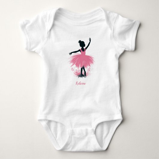 Elegant Ballerina Silhouette Ballet Romper (Voorkant)
