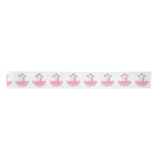 Elegant Ballerina Tutu Pink Girly  Ballet Satijnen Lint (Voorkant)