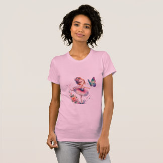 Elegant Ballerina vlindermantel voor Vrouwen T-shirt