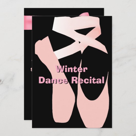 Elegant Ballet Dance Overweging Uitnodiging (Voorkant / Achterkant)