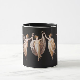 Elegant Ballet Dancers Holding Crowns 18e eeuw Mok