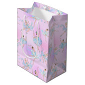 Elegant Balletdanseressen Inpakpapier Medium Cadeauzakje (Voorkant Gekanteld)