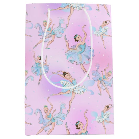 Elegant Balletdanseressen Inpakpapier Medium Cadeauzakje (Voorkant)