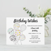 Elegant Balloon uitnodiging (Staand voorkant)