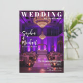Elegant Ballroom Magazine Hoesje bruiloft Kaart (Staand voorkant)