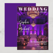 Elegant Ballroom Magazine Hoesje bruiloft Kaart (Voorkant / Achterkant)