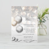 Elegant Balls Bokeh Company kerst Kaart (Staand voorkant)