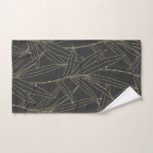 Elegant bamboe folio gold strokes design bad handdoek (Handdoek)