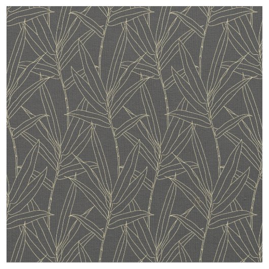 Elegant bamboe folio gold strokes design stof (Close Up)