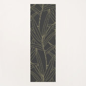 Elegant bamboe folio gold strokes design yogamat (Voorkant)