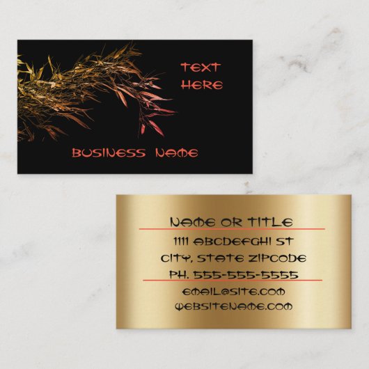 Elegant Bamboe visitekaartje (Voorkant / Achterkant)