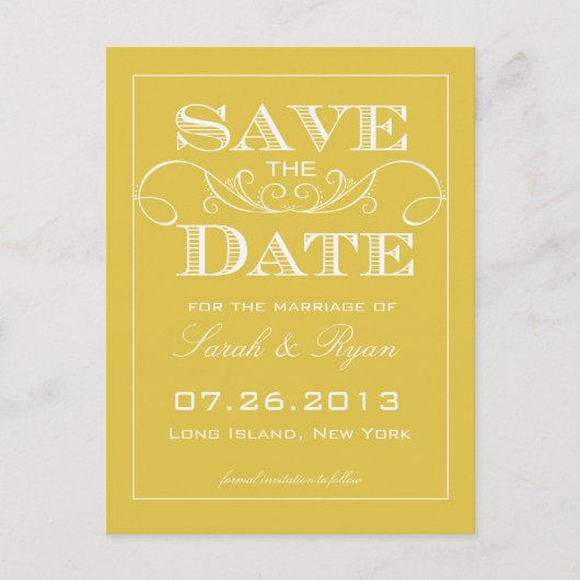 Elegant Bamboo Save the Date Aankondiging (Voorkant)