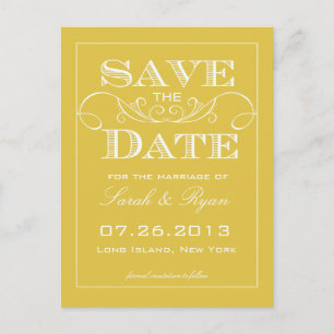 Elegant Bamboo Save the Date Notice Aankondigingskaart