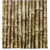 Elegant Bamboo Tropical Island Wood Douchegordijn (Voorkant)