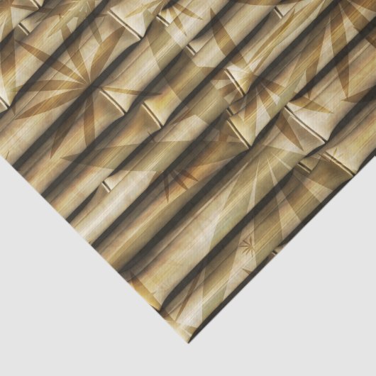 Elegant Bamboo Tropical Island Wood Tissuepapier (Detail)