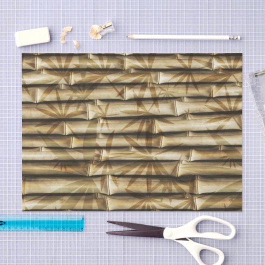 Elegant Bamboo Tropical Island Wood Tissuepapier (Craft)