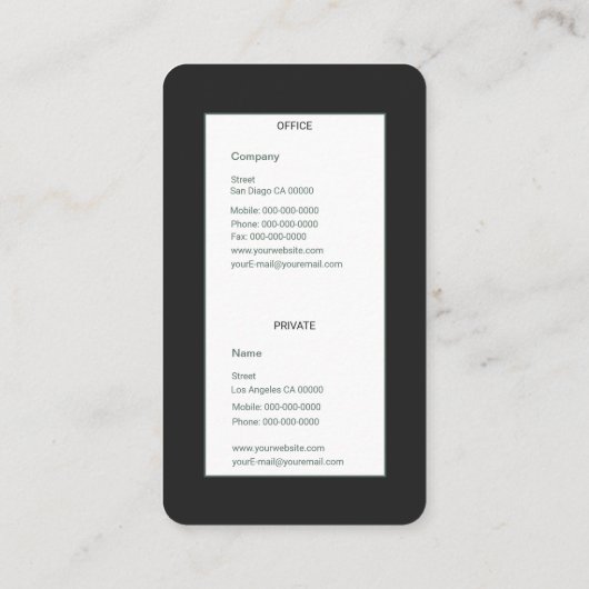 Elegant Bamboo Visitekaartje (Achterkant)