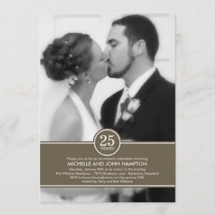 Elegant Band Jubileum Photo Invitation Kaart