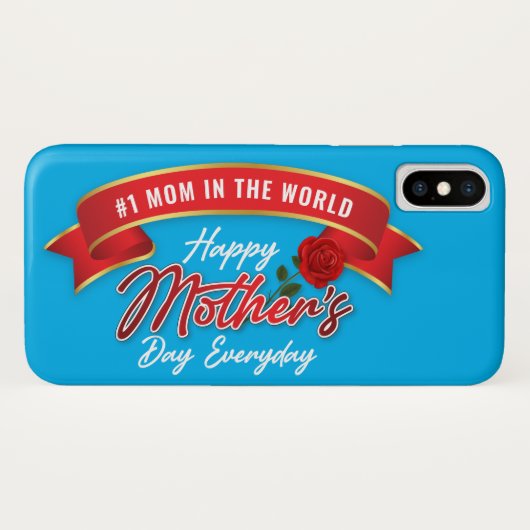 Elegant Banner Happy Moederdag IPhone Case (Achterkant (horizontaal))