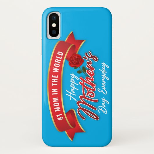 Elegant Banner Happy Moederdag IPhone Case (Achterkant)