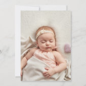 Elegant Baptism Christening Gold Signature Foto Save The Date (Achterkant)