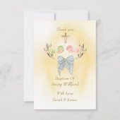  Elegant baptism Cross Flat Thank You Card Bedankkaart (Voorkant)