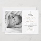 Elegant Baptism Religious event aangepaste foto Ui Kaart (Voorkant)