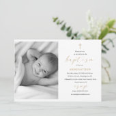 Elegant Baptism Religious event aangepaste foto Ui Kaart (Staand voorkant)